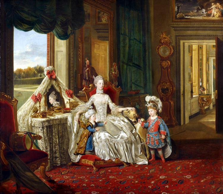 Johann Zoffany Queen Charlotte at her Dressing Table (mk25) oil painting image